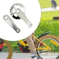 thumbnail image 3 of Juego de bielas para bicicletas para niños, Juego de bielas para bicicletas para niños, Piezas de repuesto portátiles, Orificio cuadrado, Piezas de bi 28T Gris Plata, 3 of 8