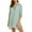 Mint Green, variant on XZNGL Long Sleeve Shirt Women Women Sexy Solid Slit Sunscreen Overall Long Sleeve V-Neck with Pocket Tops Blouse Bathing Suit Tops for Women Long Sleeve Dress Women