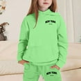thumbnail image 2 of XEGLSBU Fall Outfits for Girls 10-12 2025 Shoe City Graphic Hoodie and Jogger for Girls Cute Casual 2 Pcs Outfit with Letter Print Top and Pants Fall Outfits for Girls Size 6X Green Size 13-14 Years, 2 of 6