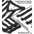 thumbnail image 5 of Exxact Sports Official Black and White Striped Referee Shirt/Jersey with V Neck Multi Sports&nbsp;(AL, V-Neck), 5 of 6
