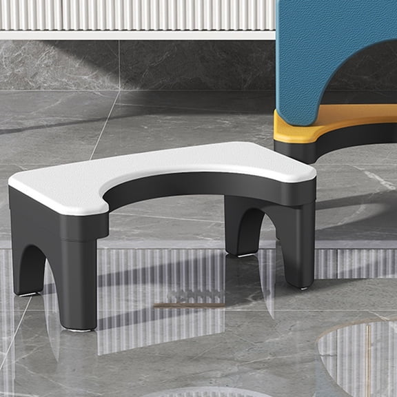 Toyandona Compact White PP Stool, Strong Bearing Capacity for Bathroom Use