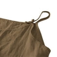 thumbnail image 4 of frariair Linen Tops for Women Cotton Camisole Spaghetti Strap Loose Fit Tank Top Summer Casual Sleeveless Shirts Khaki, 4 of 7