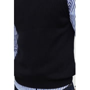 Mens V-Neck Knitted Sweater Vest Solid Plain Sleeveless Pullover