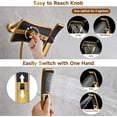 thumbnail image 3 of Bright Showers High Pressure Dual Shower Head Combo with Rainfall & Handheld, 4 Spray Settings, Tool-Free Installation, 60" Stainless Steel Hose, Matte Black, 3 of 7