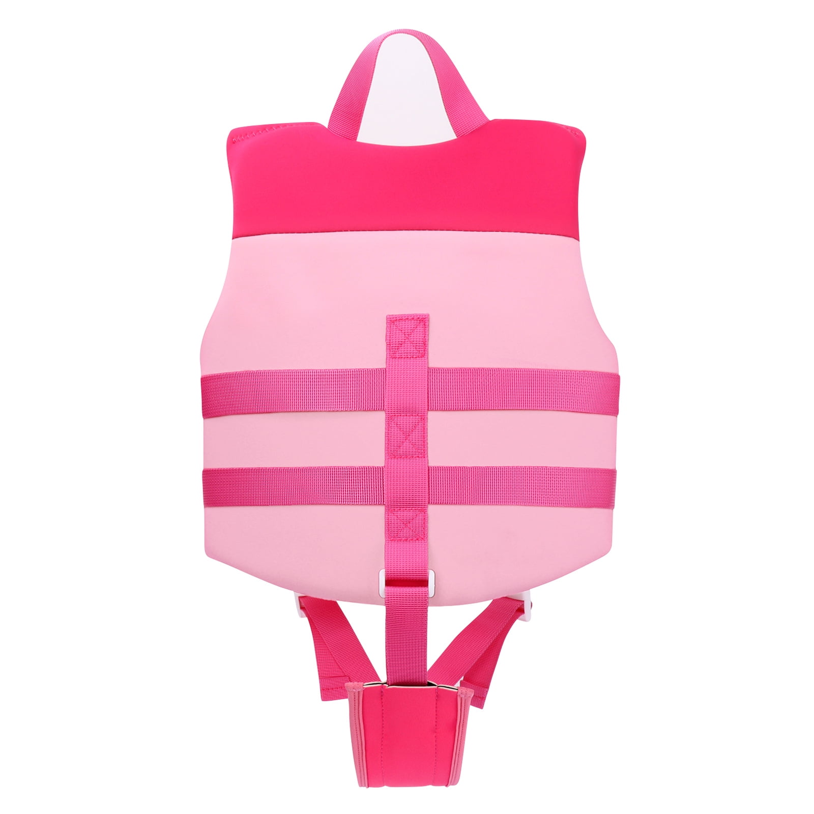 Gogokids Kids Swim Vest Life Jacket Flotation Swimming Aid with Adjustable Safety Strap,Flower Pink