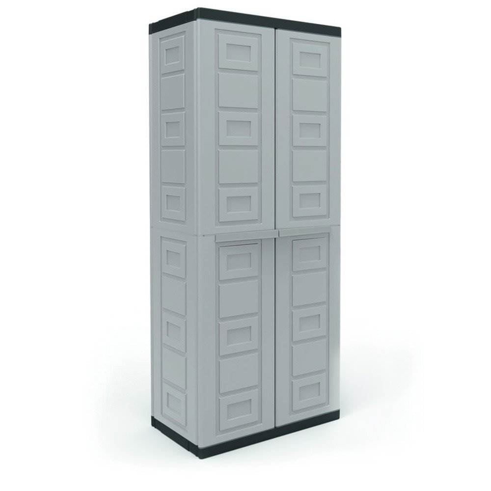 Contico 4 Shelf Plastic Garage Storage, Plastic Storage Cabinets For Garage