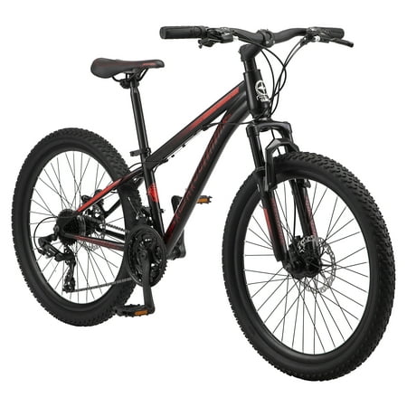 Schwinn Sidewinder Mountain Bike; 24-Inch wheels  21-speeds  Black / Red