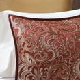 thumbnail image 5 of Regency Heights 8 Pieces Jacquard Comforter Set with Bedskirt and Decor Pillows, King, Red, 5 of 7