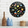 thumbnail image 6 of Coolnut Planet Flyer Wall Clock Silent Non-Ticking Round 12 Inch Quartz Battery Operated Wall Clock for Kitchen,Bedroom,School,Living Room Home Decor, 6 of 7
