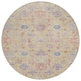 thumbnail image 2 of Addison Rugs Chantille Indoor/Outdoor Traditional Damask Orange Washable Round Rug, 8' x 8', 2 of 6