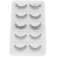 thumbnail image 1 of 5 pares de pestañas postizas densas y gruesas, herramienta de maquillaje de pestañas postizas rizadas largas tridimensionales (D10), 1 of 14