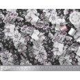 thumbnail image 3 of Soimoi Silk Fabric Leaves & Flower Floral Fabric Prints By Yard 42 Inch Wide, 3 of 3