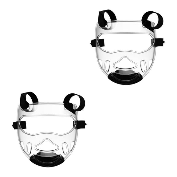2pcs Boxing Faceshield Taekwondo Sports Face Cover Sparring Face Guard Detachable Face Protector