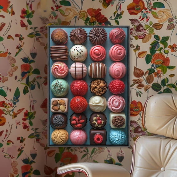 Chocolate Candy Colorful Kitchen Wall Art Unframed Paper Print