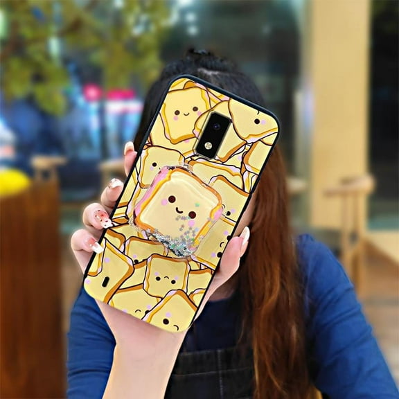 KBS-Phone Case For BLU View4, Rotatable stand Simplicity protective TPU Skin feel silicone Glitter Quicksand Fashion Design Dirt-resistant Back Cover Cartoon Waterproof Anti-knock Cute