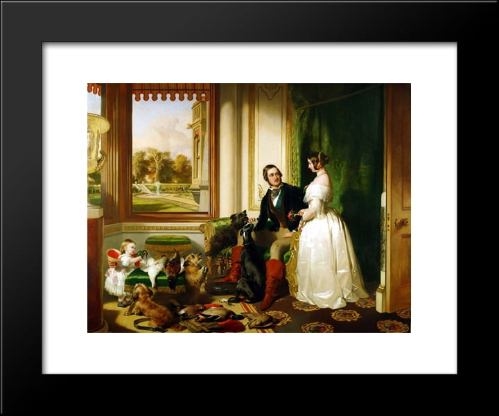 Queen Victoria /& Price Albert In Windsor Castle Painting Real Canvas Art Print