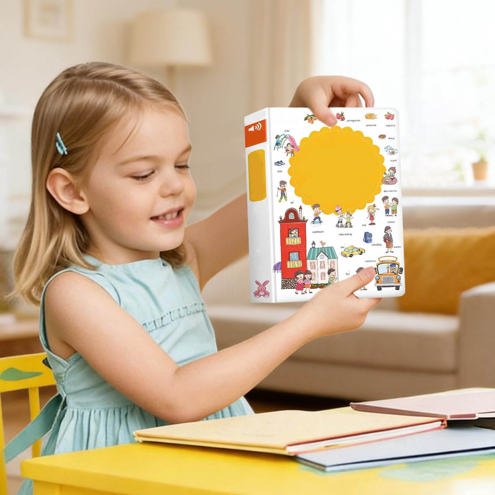 English Words Talking Book for Kids - Interactive Speech Activity Book Talking Books for Children 2-6 Years Old, Boys, Girls, Preschoolers, Kindergarten Learning and Fun