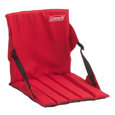 Coleman Portable Stadium Seat Cushion with Backrest, Red