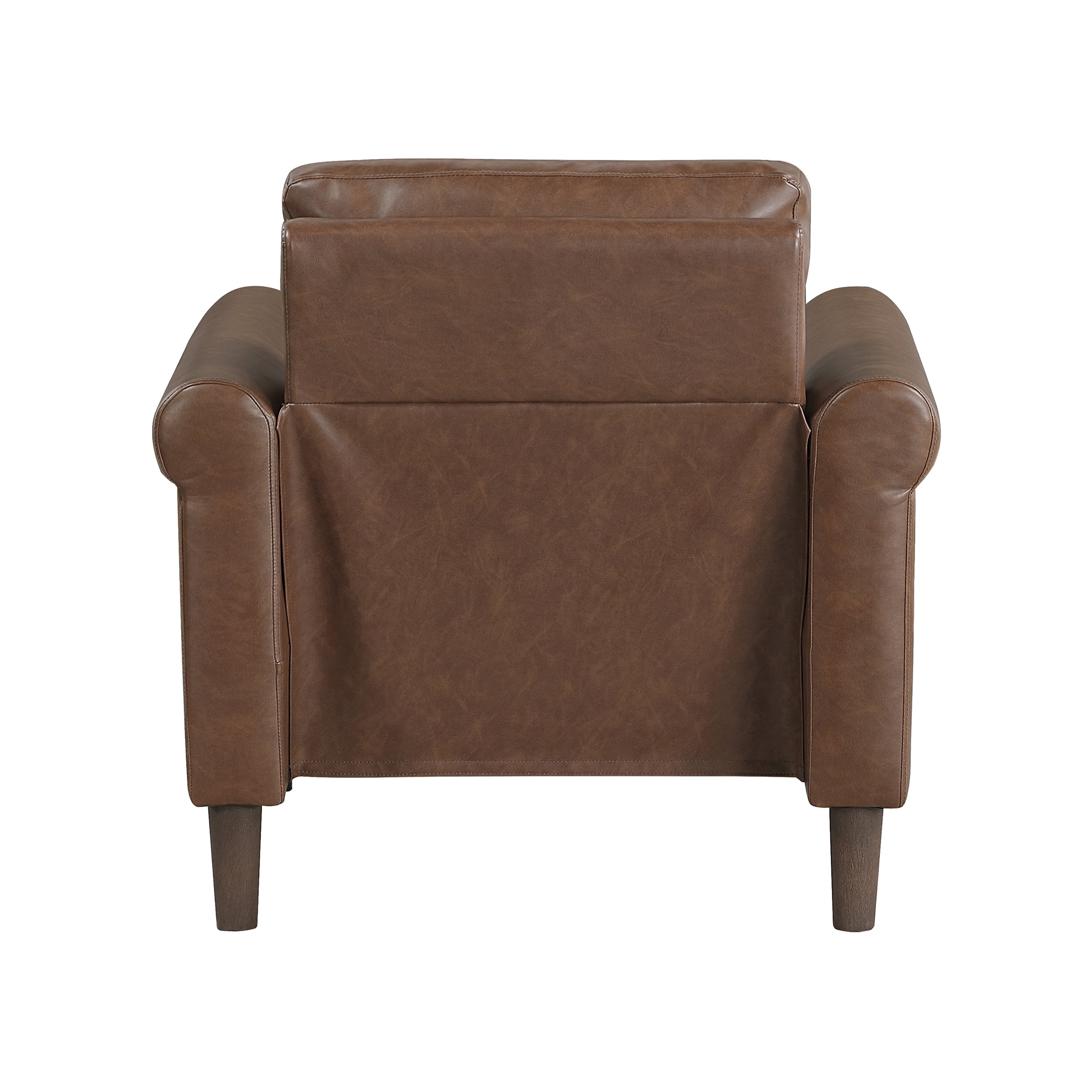 OakvillePark Marlinth Faux Leather Chair, Chocolate