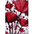thumbnail image 1 of Ladole Rugs Red Floral Latest Design Indoor Modern Area Rug Mat Carpet Runner for Living Bed room Entry way Patio Small Medium Large Non Slip Skid Size 3x5. 4x6 5 x 8 7 x 10, 9 by 12 11 feet ft, 1 of 4