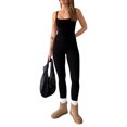 thumbnail image 2 of Sunloudy Combinaison Débardeur pour Femmes, Sans Manches, Col Carré, Couleur Unie, Extensible, 2 of 6