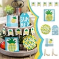 thumbnail image 5 of Juego de frutas con piña y agua, bandeja decorativa con varios niveles, artesanía en madera, decoración para el escritorio del hogar, 5 of 5