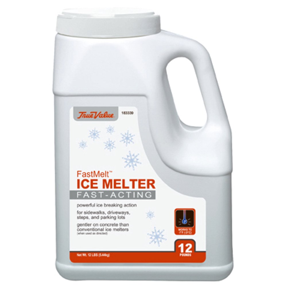 True Value 12 LB Jug Fast Ice Melter Contains Sodium Chloride & Magnes