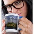 thumbnail image 2 of 3drose, Fortress El Morro, Old Town, San Juan, Puerto Rico, 11oz Two-tone Blue Mug, 2 of 6