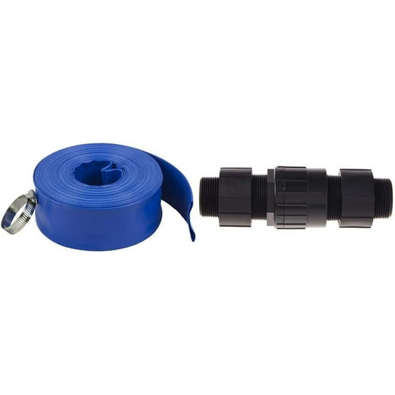 Heavy duty swimming pool backwash hose, suitable for underground and above ground swimming pools, pool maintenance, drainage and filter cleaning, using flexible and durable extruded vinyl