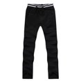 thumbnail image 3 of Boys Solid Casual Pull On Chino Pants Elastic Drawstring Waist Straight Leg School Uniform Trousers Kids Loose Fit Flat Woven Pants for Daily School Weekend Wear(Black,7-8 Years), 3 of 9