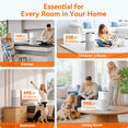 thumbnail image 3 of AIRROMI Air Purifier for Home Bedroom, 990 Sq Ft, 3-in-1 Filter HEPA Layer for Pet Hair and Odors, 23 dB Sleep Mode, Aromatherapy, Night Light & Timer, A2001 White, 3 of 12