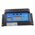 thumbnail image 2 of Controlador De Carga Solar, Regulador De Panel Solar 12 V 24 V 20 A Pantalla LCD Salida USB Dual De 5 V Para Batería De Plomo-ácido Para Batería Inundada Y De Litio, 2 of 7