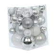 thumbnail image 3 of 36 adornos navideños para árbol de Navidad, colgantes y bolas navideñas para regalo de Navidad. Blanco plateado, 3 of 9