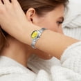 thumbnail image 4 of kjfeif Montre Bague Colorée avec Couvercle Rabattable Cadran Ovale Élastique en Acier Inoxydable Montre pour Femme Bague pour Doigt Anniversaire Accessoires de Mode pour Femmes Adolescentes Lac Bande Élastique Confortable pour la Mode, 4 of 9