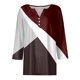 thumbnail image 5 of Blusas de Manga Corta para las Mujeres Impresas 3/4 Manga Cuello Redondo Blusa Casual, Ligero Diario Superior, 5 of 8