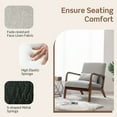 thumbnail image 5 of Costway Set of 2 Accent Chairs Leisure Armchair with Rubber Wood Frame&Lumbar Pillow Gray, 5 of 8
