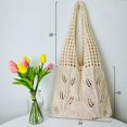thumbnail image 4 of Kukuzhu Crochet Beach Tote Bag for Women Aesthetic Mesh Tote Bag Summer Hobo Bag Hollow Shoulder Handbags Knit Bag, 4 of 7