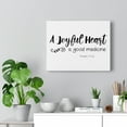 thumbnail image 5 of Scripture Walls Is Good Medicine Proverbs 17:22 Bible Verse Canvas Christian Wall Art Ready to Hang Unframed, 5 of 12