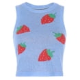 thumbnail image 1 of Women?s Classic Sweater Vest, Cute Plaid Print Sleeveless Rib Knit Uniform Pullover Crop Top, 1 of 1