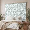 thumbnail image 3 of Spring Flower Tapestry for Bedroom Wall Hanging Tapestry, Vintage Farmhouse Turquoise Boho Leaf Ceiling Backdrop Tapestries Poster Blanket Wall Decor for Teens Room Living Room Dorm 39" x 59", 3 of 8