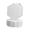 thumbnail image 2 of 12 paneles acústicos decorativos de pared, baldosas acústicas autoacústicas. blanco, 2 of 9
