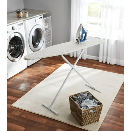 Mainstays T-Leg Ironing Board, Grey Diamond Tile