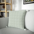 thumbnail image 5 of (2 pack) Beautiful Tonal Houndstooth Cotton Decorative Pillow with Tassels by Drew Barrymore, 22" x 22", Sage, 5 of 5