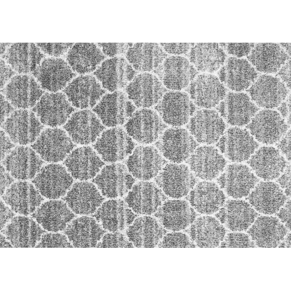 Ahgly Company Indoor Rectangle Abstract Gray Contemporary Area Rugs, 8' x 12'