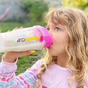CrunchCup XL Pink: Portable Plastic Cereal Cup for Breakfast on the Go, BPA-Free & Dishwasher-Safe