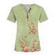 thumbnail image 2 of Gibobby Camiseta con cuello en V para mujer Camisas verano para mujer, camisetas manga corta con cuello en V estampado 2023, camisetas con estampado floral, tú(AG,XL), 2 of 4