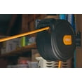 thumbnail image 2 of Freeman P1465CHR 1/4" x 65' Compact Retractable Air Hose Reel with Fittings Spring Loaded Compressed Air Hose with Auto-Guide Rewind & 180° Swivel Mount, Black, Orange, 2 of 5