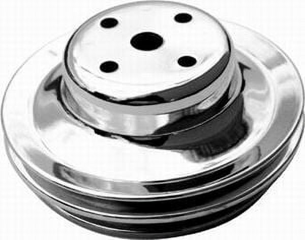 BBC CHROME DOUBLE GROOVE PULLEY LOWER LONG WATER PUMP