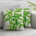 thumbnail image 3 of PHYHOO Exotic Throw Pillow Cushion Cover, Boho Vibes Leafy Illustration of a Tree Print on Plain Background Chill Aura, Decorative Square Accent Pillow Case, Lime Green White, 3 of 5