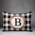 thumbnail image 3 of Creative Products Harvest Buffalo Check Plaid Monogram 14x20 Spun Poly Pillow, 3 of 3